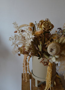Dried flower arrangement from