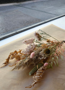 Dried flower bouquet from